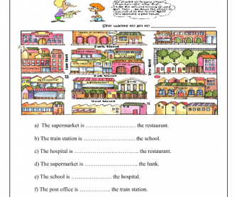 Places Around the Town: Prepositions of Place