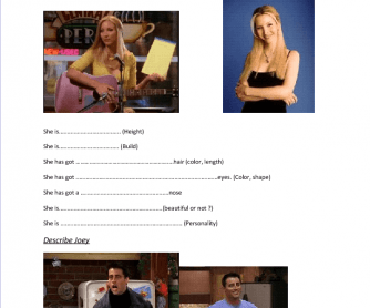 Describing Someone (Phoebe and "Friends")