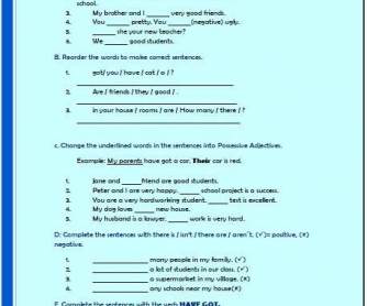Grammar Overview Elementary Worksheet