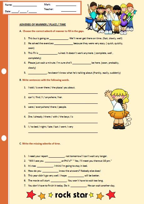 Adverbs Of Time Worksheet Grade 4 Worksheet Resume Examples Vrogue