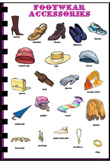 Har det dårligt median Monograph Footwear and Accessories Picture Dictionary