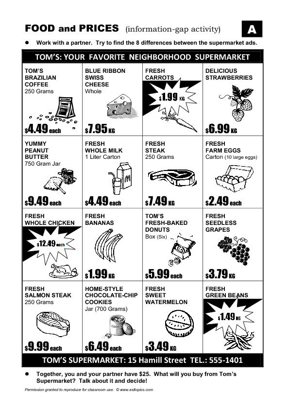 supermarket-ad-information-gap-activity