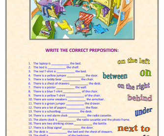 Write the Correct Preposition