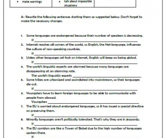 Conditional Sentences Intermediate Worksheet