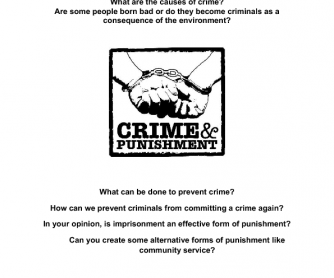 Crime and Punishment: Speaking Activity + Glossary of Crimes