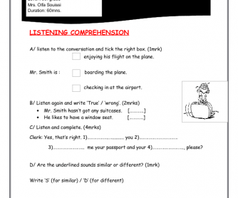 Listening Comprehension and Language Test