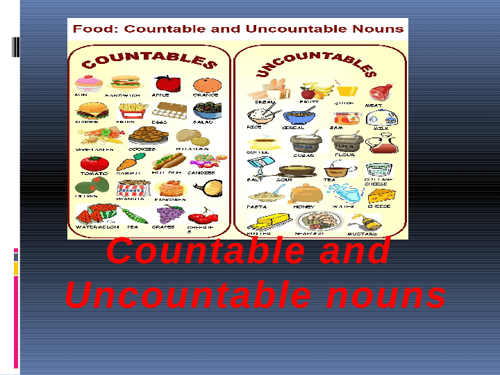 countable and uncountable presentation