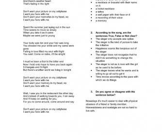 Song Worksheet: Here With Me