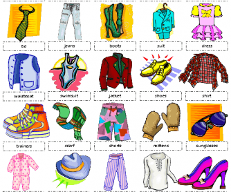 Clothes Pictionary 1 Poster Vocabulary Worksheet