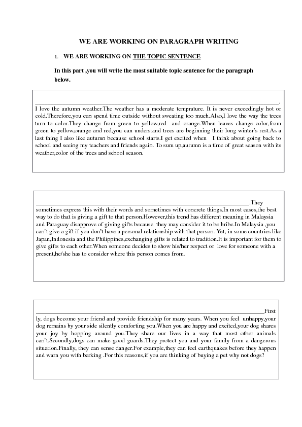 Five paragraph essay exercise