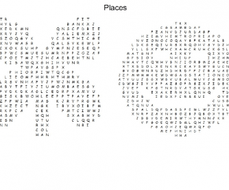 Places Word Search