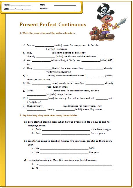 Lao Giocare A Scacchi Cinema Past Perfect Continuous Tense Exercises 