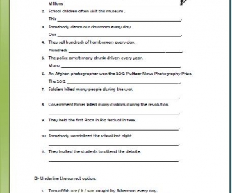 Passive Voice: Present and Past Worksheet