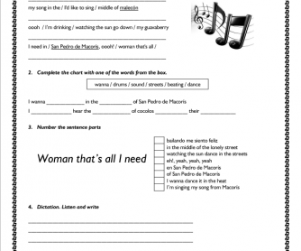 Song Worksheet: Guavaberry