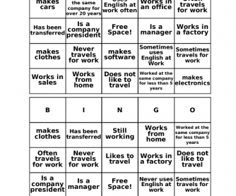Job Bingo Cards