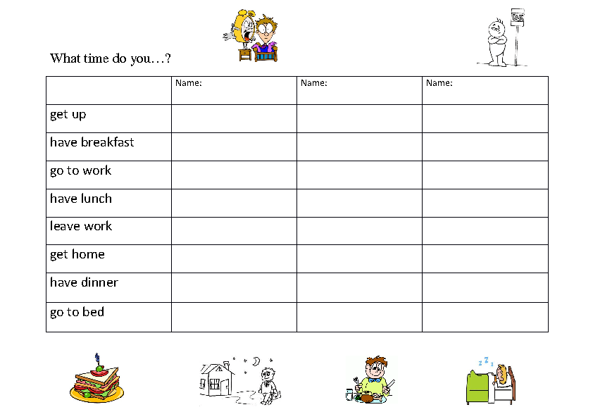 Times of my day 3 grade lesson plan презентация