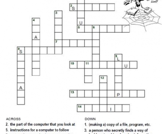 Computers and INternet Crossword Puzzle