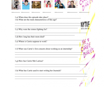 Movie Worksheet: The Carrie Diaries ( Sex in the City)