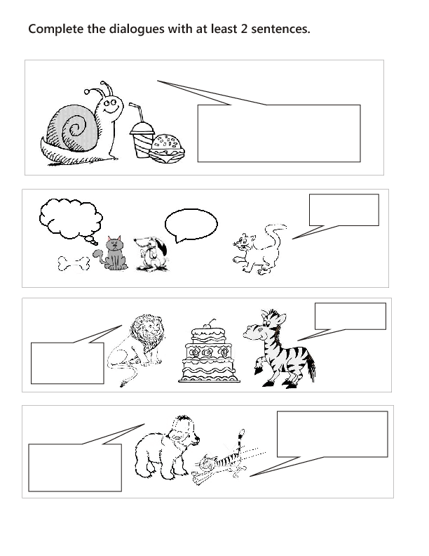 kindergarten prompts writing printable Dialogue Comic Strip Create