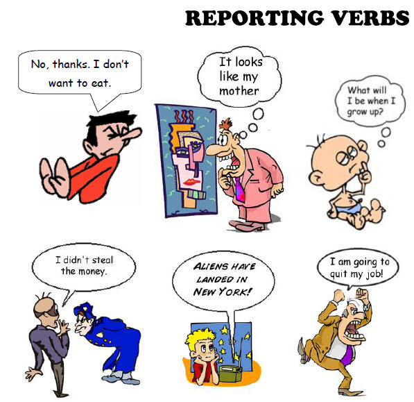 reported speech other reporting verbs exercises pdf