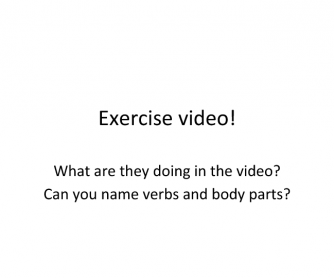 Movie Worksheet: Fitness Exercise Video