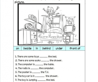 Prepositions - Fill in the Blanks