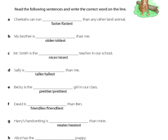 Suffixes 'Er' and 'Est' (1)
