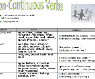 Non-Continuous Verbs