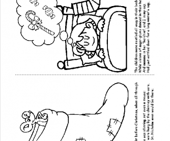 'Twas the Night before Christmas Coloring Book Pages 1-2