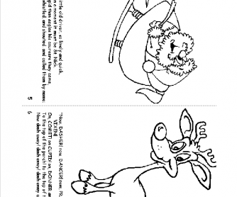 'Twas the Night before Christmas Coloring Book Pages 5-6