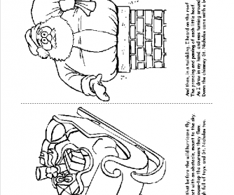 'Twas the Night before Christmas Coloring Book Pages 7-8