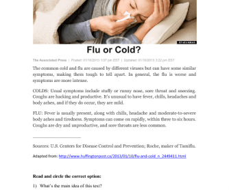 Reading - Flu or Cold?