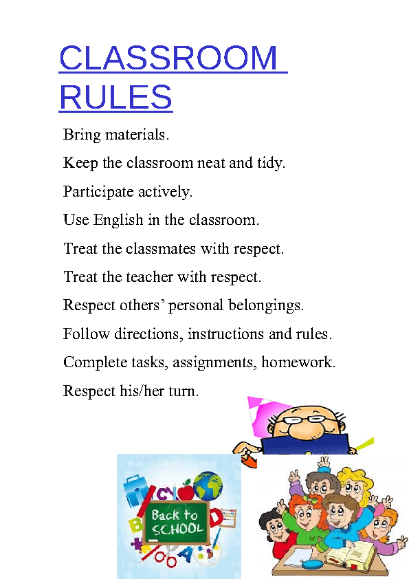 Classroom Rules