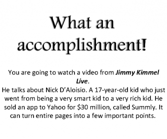 Movie Worksheet: What an Accomplishment!