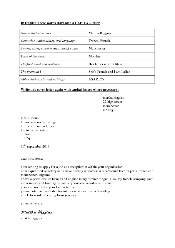 Sample Letter In English Formal from busyteacher.org