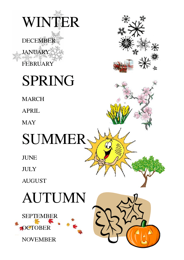 seasons and months