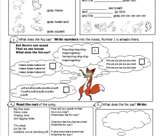 Song Worksheet: What Does the Fox Say by Ylvis