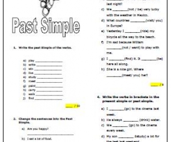 Revising Past Simple Elementary Worksheet