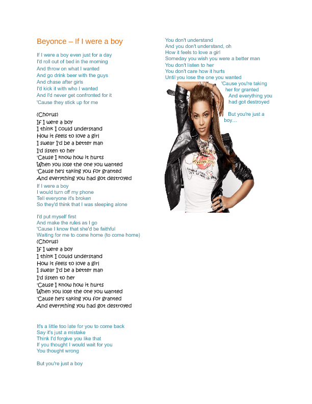 if i were a boy lyrics by beyonce and r kelly