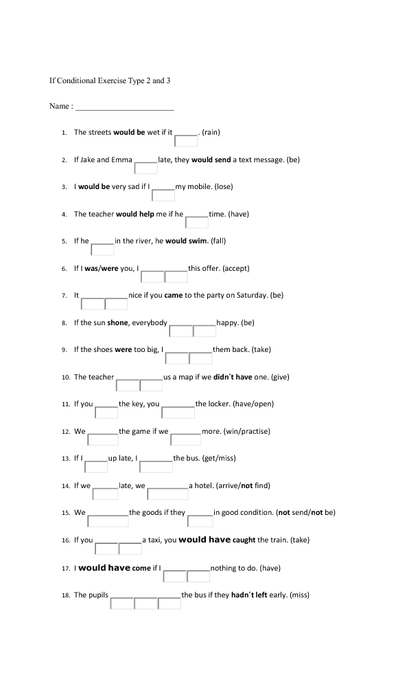 If Conditional Type 2 And 3