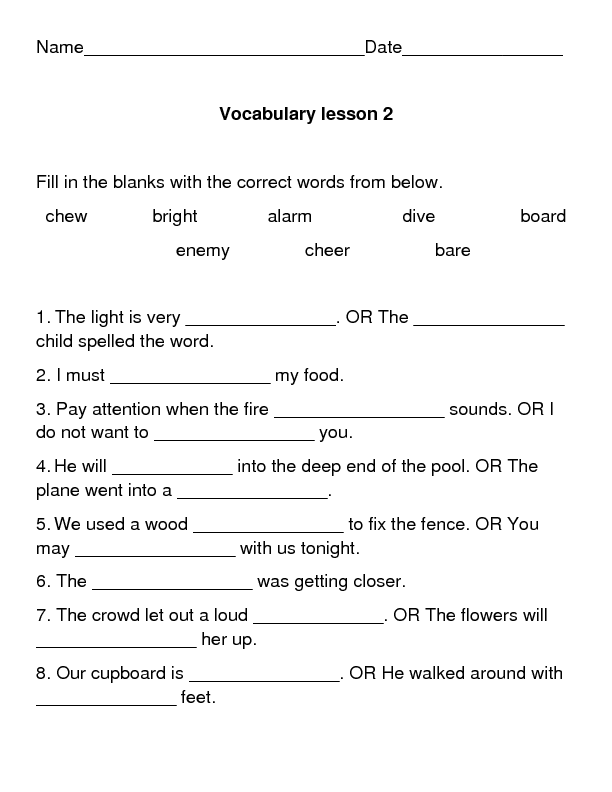 vocabulary 2c