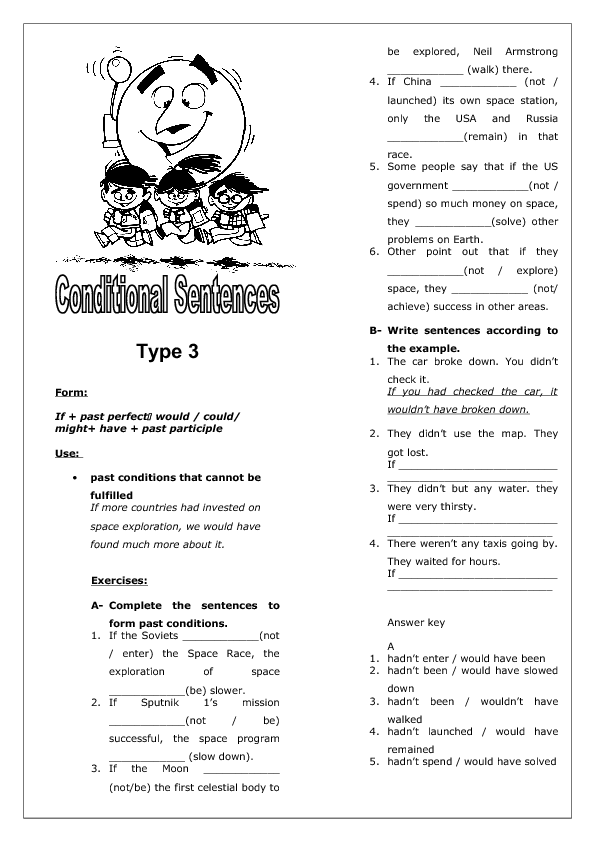 Conditional Sentences Type 3 Worksheet