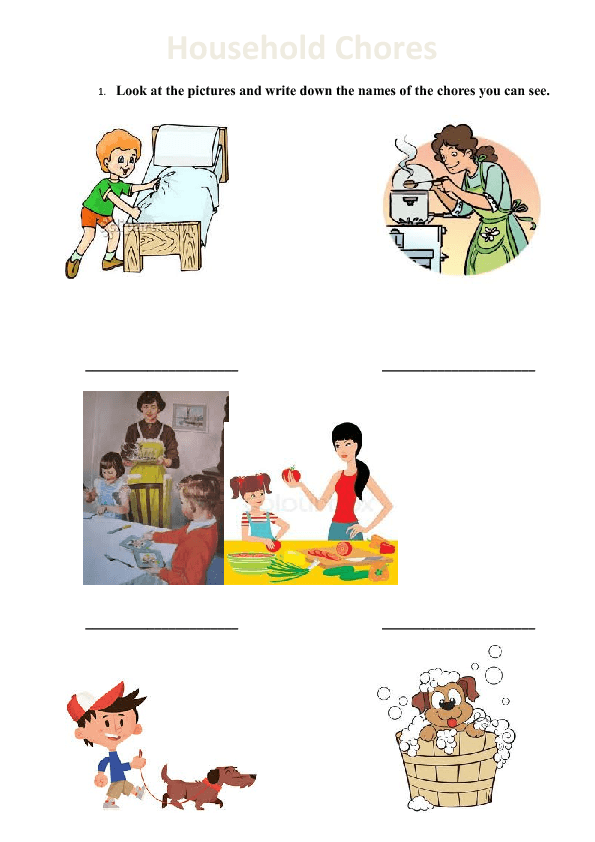 reading printable log kindergarten Household Chores