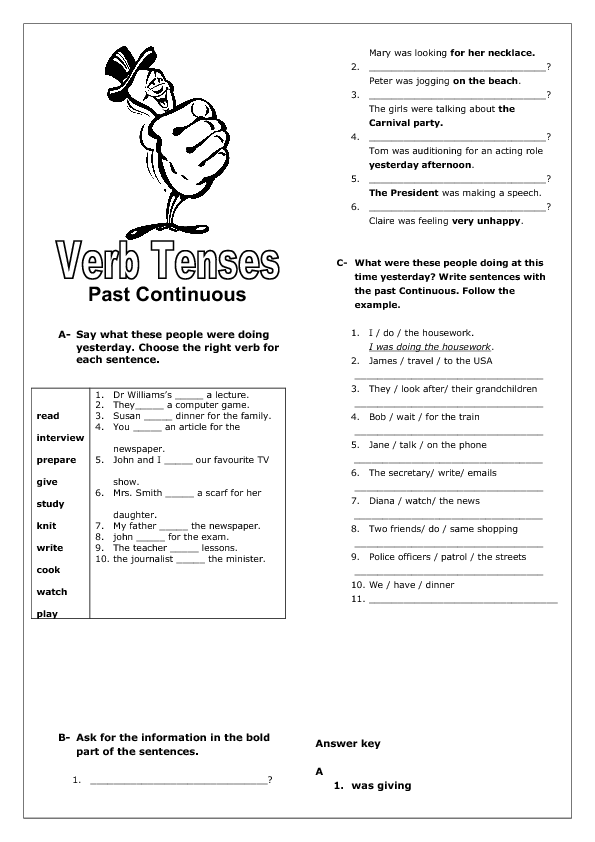 Grade 3 Grammar Lesson 10 Verbs The Past Continuous