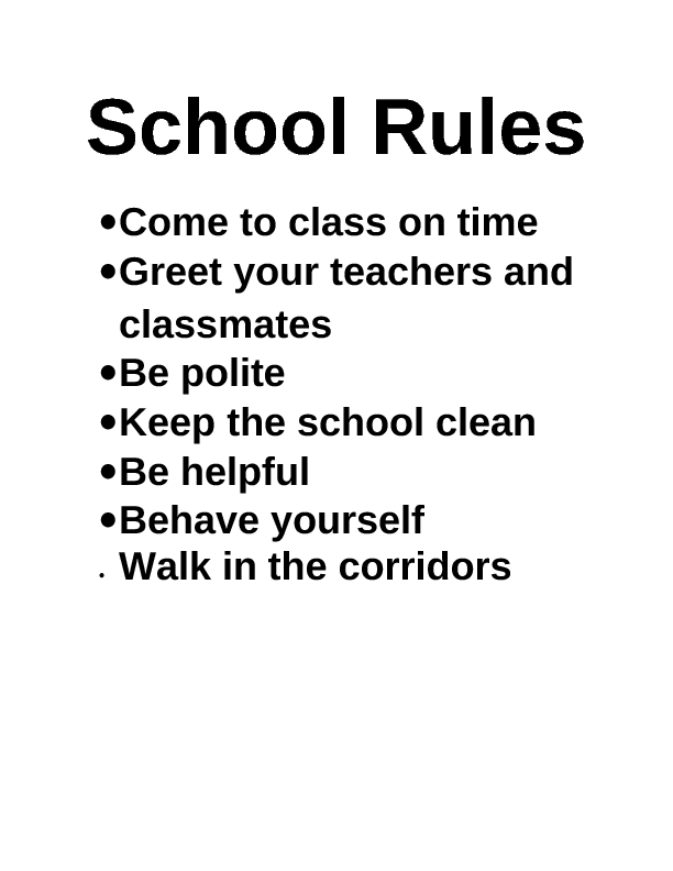 essay school rules