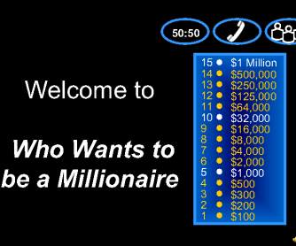 Prepositions - Who Wants to Be a Millionaire