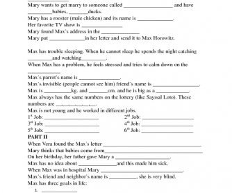 Movie Worksheet: Mary and Max