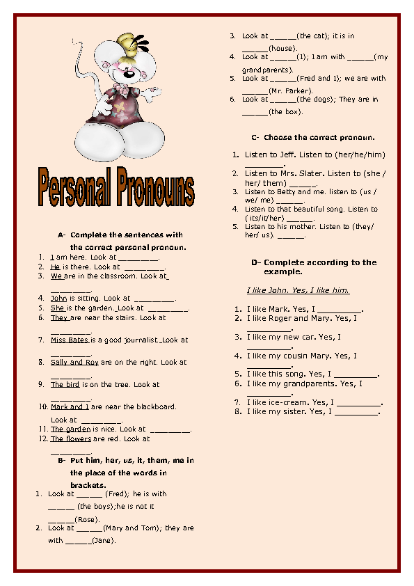 pronoun-worksheets-games4esl