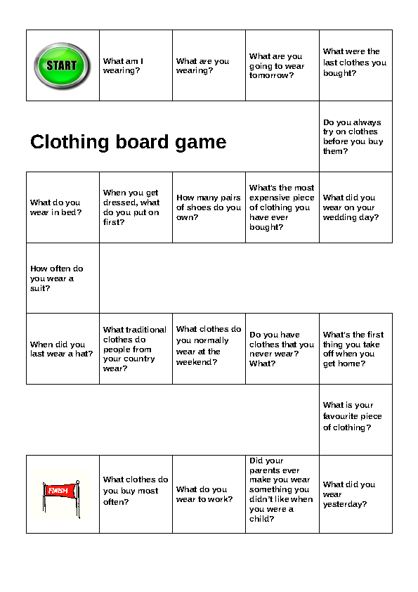 Questions about clothes. Clothes Board game. Board English games clothes. Clothes speaking. Speaking activities for clothes.