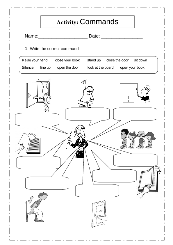 Resultado de imagen para REQUEST OR COMMAND WORKSHEETS